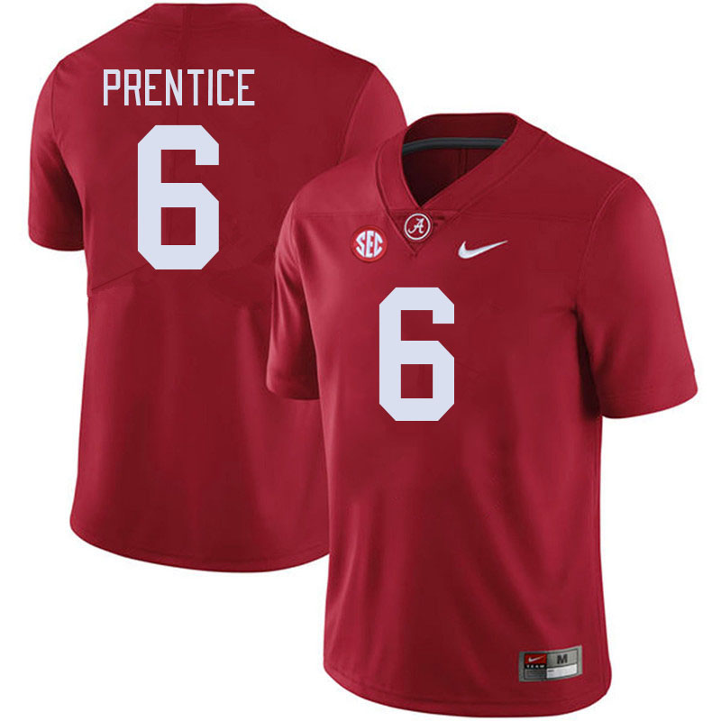 Men #6 Kobe Prentice Alabama Crimson Tide College Football Jerseys Stitched-Crimson